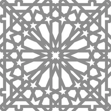 Geometric arabic seamless pattern. Abstract islamic vector background. イラスト素材