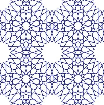 Geometric arabic seamless pattern. Abstract islamic vector background. イラスト素材
