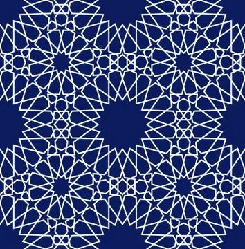 Geometric arabic seamless pattern. Abstract islamic vector background. Stockillustratie