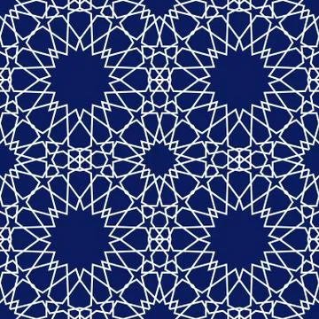 Geometric arabic seamless pattern. Abstract islamic vector background. Stock Illustration