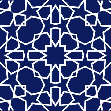Geometric arabic seamless pattern. Abstract islamic vector background. イラスト素材