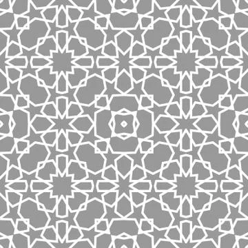 Geometric arabic seamless pattern. Abstract islamic vector background. Illustrazione stock