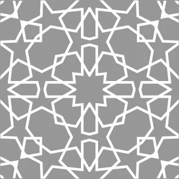 Geometric arabic seamless pattern. Abstract islamic vector background. Illustrazione stock