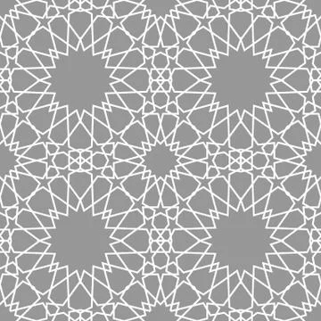 Geometric arabic seamless pattern. Abstract islamic vector background. Illustrazione stock