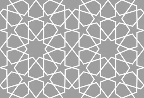 Geometric arabic seamless pattern. Abstract islamic vector background. Stock Illustration