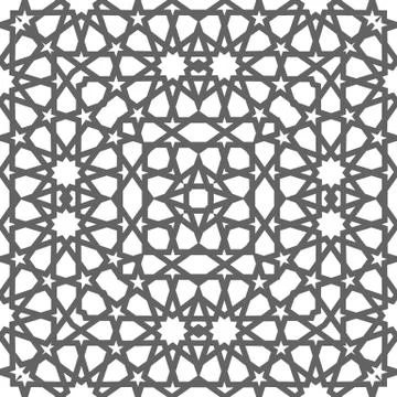 Geometric arabic seamless pattern. Abstract islamic vector background. イラスト素材