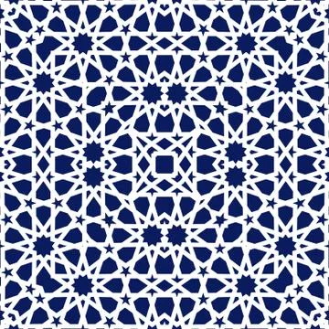 Geometric arabic seamless pattern. Abstract islamic vector background. 스톡 일러스트