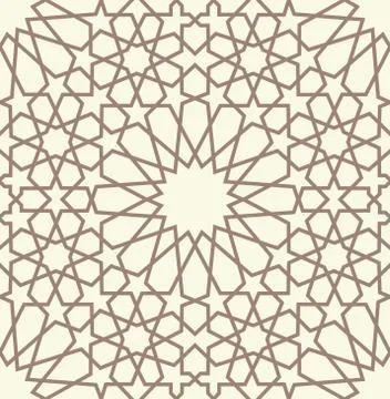 Geometric arabic seamless pattern. Abstract islamic vector background. 스톡 일러스트