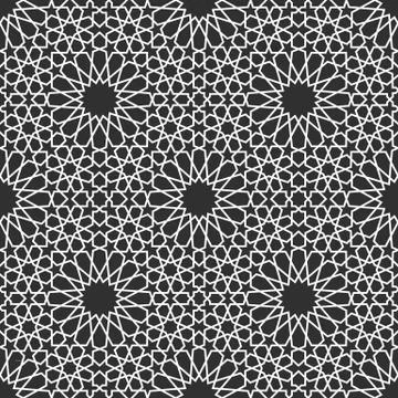 Geometric arabic seamless pattern. Abstract islamic vector background. イラスト素材