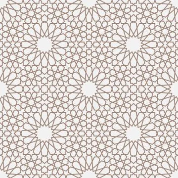 Geometric arabic seamless pattern. Abstract islamic vector background. Stock Illustration