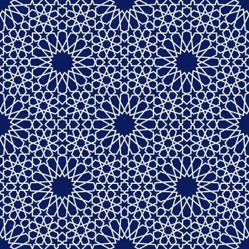 Geometric arabic seamless pattern. Abstract islamic vector background. イラスト素材