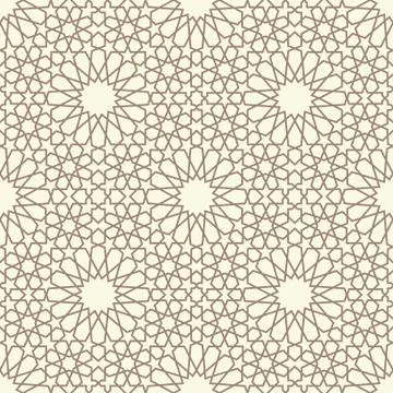 Geometric arabic seamless pattern. Abstract islamic vector background. Stock Illustration