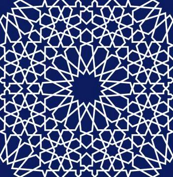 Geometric arabic seamless pattern. Abstract islamic vector background. Stockillustratie