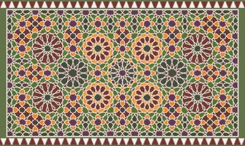 Geometric arabic seamless pattern. Abstract islamic vector background. イラスト素材