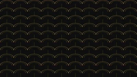 Geometric arch pattern with curved lines on dark background Stock Illustration