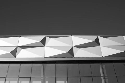 Geometric architectural elements with a modern minimalist facade. abstract ur Stock Photos