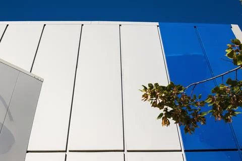 Geometric architectural elements with a modern minimalist facade. abstract ur Stock Photos