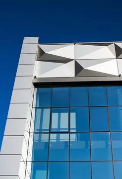 Geometric architectural elements with a modern minimalist facade. abstract ur Stock Photos