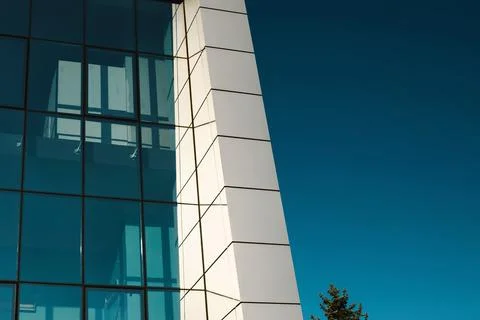 Geometric architectural elements with a modern minimalist facade. abstract ur Stock Photos