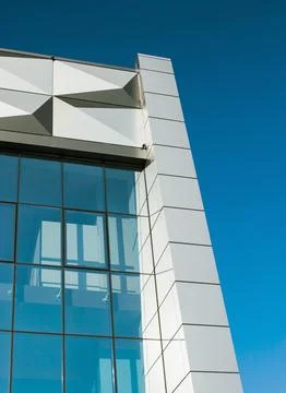 Geometric architectural elements with a modern minimalist facade. abstract ur Stock Photos