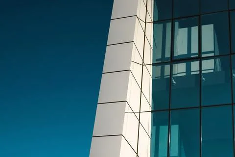 Geometric architectural elements with a modern minimalist facade. abstract ur Stock Photos