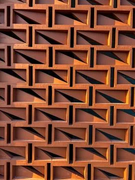 A Geometric Architectural Pattern That Is Enriched with Shadows and Intricate Stock Photos