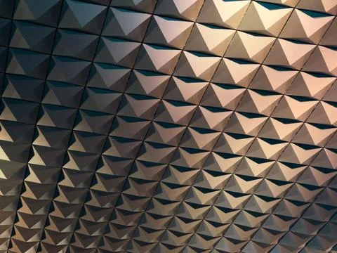 Geometric Architectural Pattern of Metal Panels Stock Photos