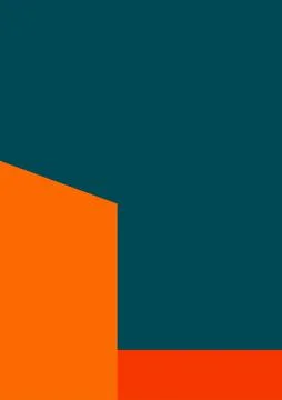 Geometric architecture background with minimal design on tone color background Stock Illustration