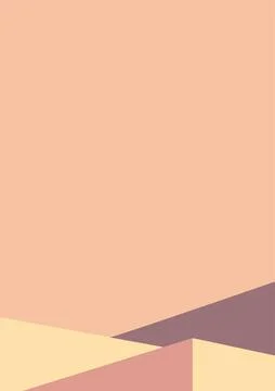 Geometric architecture background with minimal design on tone color background Stock Illustration