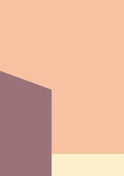 Geometric architecture background with minimal design on tone color background. Stock Illustration