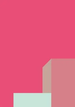 Geometric architecture background with minimal design on tone color background Stock Illustration