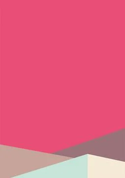 Geometric architecture background with minimal design on tone color background. Stock Illustration
