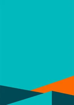 Geometric architecture background with minimal design on tone color background Stock Illustration