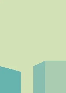 Geometric architecture background with minimal design on tone color background Stock Illustration
