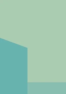 Geometric architecture background with minimal design on tone color background Stock Illustration