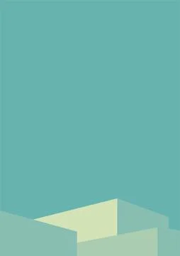 Geometric architecture background with minimal design on tone color background Stock-Illustration