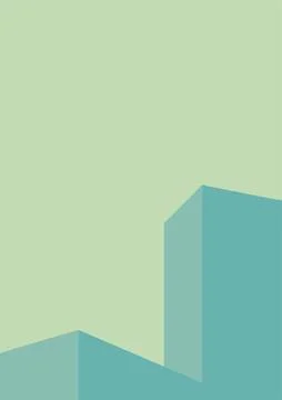 Geometric architecture background with minimal design on tone color background Stock Illustration