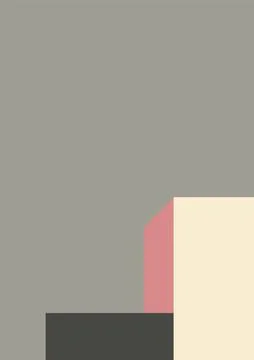 Geometric architecture background with minimal design on tone color background Illustrazione stock