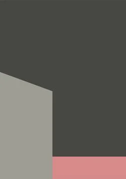 Geometric architecture background with minimal design on tone color background Illustrazione stock