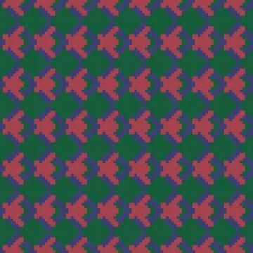 Geometric Argyle Christmas Knitting Grid seamless pattern design for fashio.. Stock Illustration