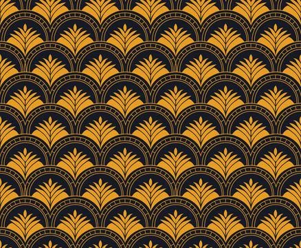 Geometric Art Deco pattern background. Stock Illustration
