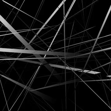 Geometric art random intersecting lines. Asymmetric irregular lines pattern. Stock Illustration