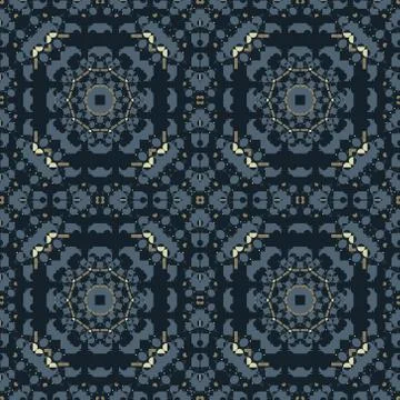 Geometric artificial feel seamless pattern Illustrazione stock