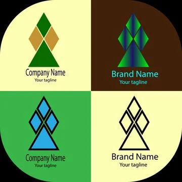 Geometric Ascent logo Stock Illustration