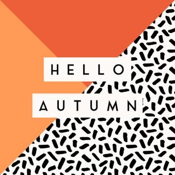 Geometric Autumn Design Stock Illustration