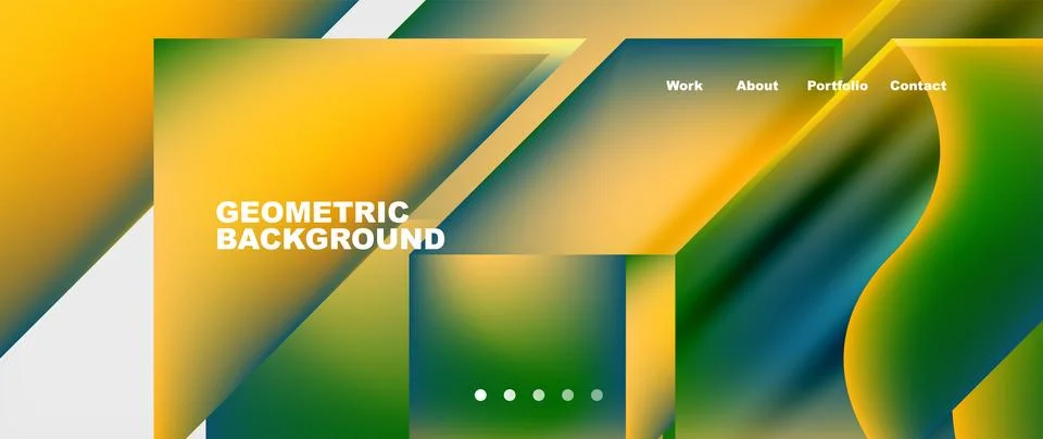 Geometric backdrop with a yellowgreen gradient in rectangles and triangles Stockillustratie