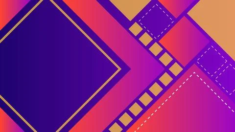 Geometric Background Abstract Design With Bold Colors and Decor Patterns Stock Illustration