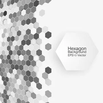 Geometric background, abstract hexagonal pattern vector Illustrazione stock