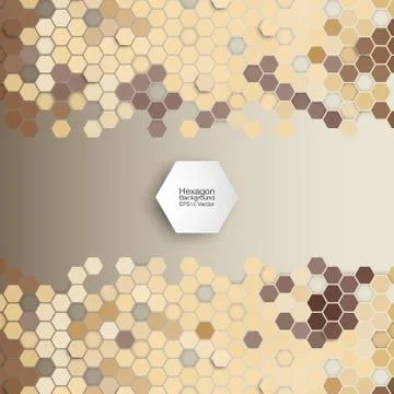 Geometric background, abstract hexagonal pattern vector イラスト素材