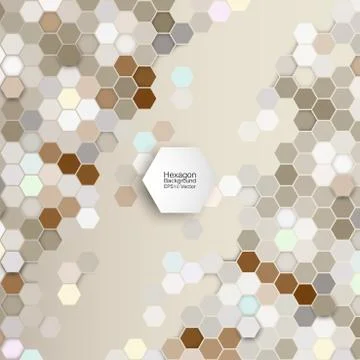 Geometric background, abstract hexagonal pattern vector Illustrazione stock